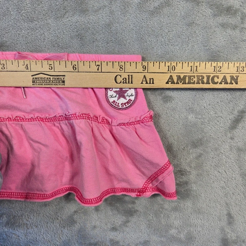 Converse All Star Baby Girls Pink Tiered Ruffle Skirt Size 6/9 Months Cotton